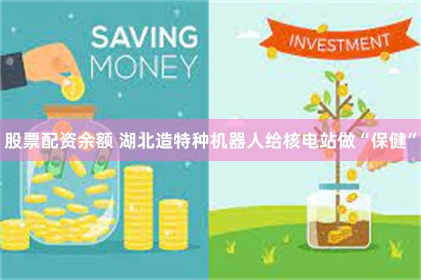 股票配资余额 湖北造特种机器人给核电站做“保健”
